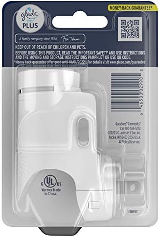 Glade PlugIn Plus Air Freshener Warmer, Holds Scented Oil Refill, 1 Count