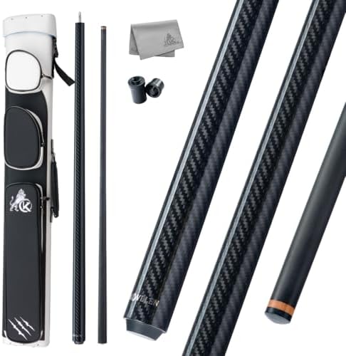 KONLLEN Carbon Fiber Break Cue, 58-Inch Pool Stick, 13mm Tip | Carbon shaft, 2-piece design, firm tip setup, built for dedicated break shots