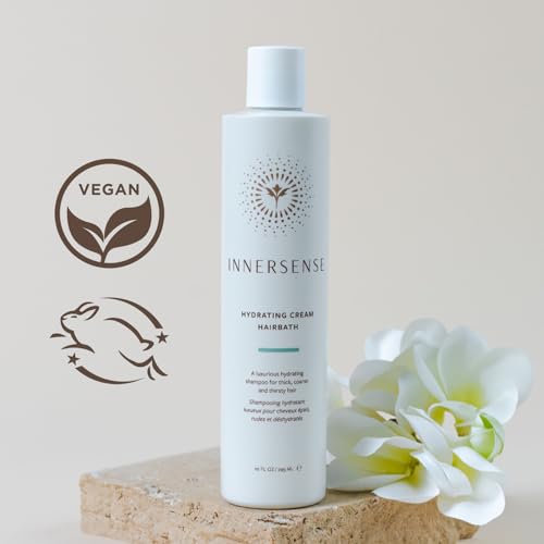 INNERSENSE Organic Beauty - Hydrating Cream Hairbath Shampoo (10oz) | Hydrates Dry, Coarse + Damaged Hair | Smooths Frizz, Restores Shine + Bounce | Sulfate-Free, Non-Toxic, Clean Haircare