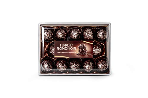 Ferrero Rocher Rondnoir, Premium Dark Chocolate 14 Count - Individually Wrapped Candy Gift Box with Cocoa Filling