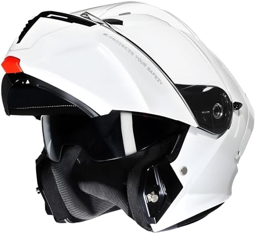 CYRIL Modular Motorcycle Helmet DOT Approved, Flip Up Full Face for Adults | Intercom ready, glasses friendly design with dual visors, extra smoke shield and carrying bag for street riding