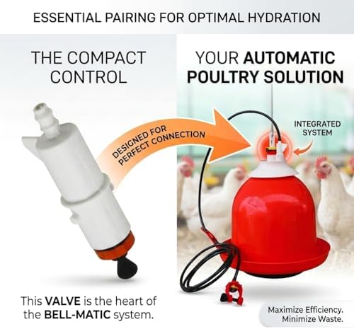 Bell-Matic Poultry Waterer Valve Replacement Kit – Precision Control | Precision Flow Control, Restores Automatic Hydration, Durable Construction