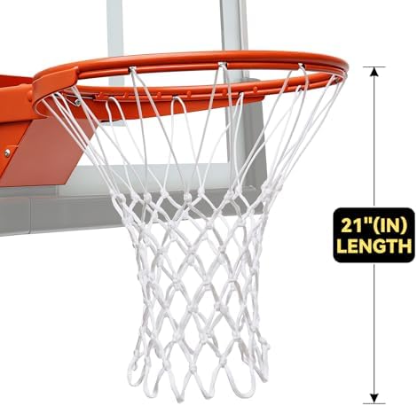 Premium Quality Professional Heavy Duty Basketball Net Replacement - All Weather Anti Whip,Fits Standard Indoor or Outdoor 12 Loops Rims12 Loops