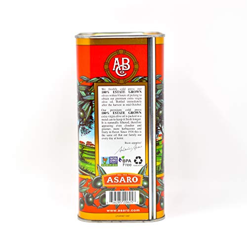 Partanna Robust Extra Virgin Olive Oil, 101 fl oz (3 L) Tin | Premium 100% Castelvetrano Oil, High Polyphenol, First Cold Pressed, Early Harvest in Sicily, Award Winning Italian EVOO