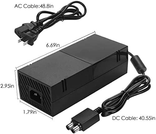 YAEYE Power Supply Brick for Xbox One with Power Cord, (Low Noise Version) AC Adapter Power Supply Charge Compatible with Xbox One Console
