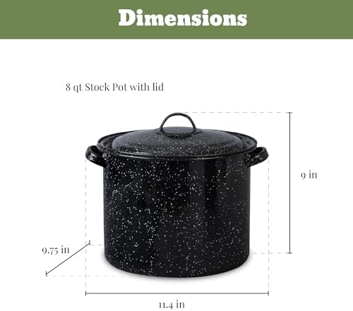 Granite Ware 8 Piece Enamelware Water bath canning Pot with Canning kit and Rack. Canning Supplies Starter Kit
