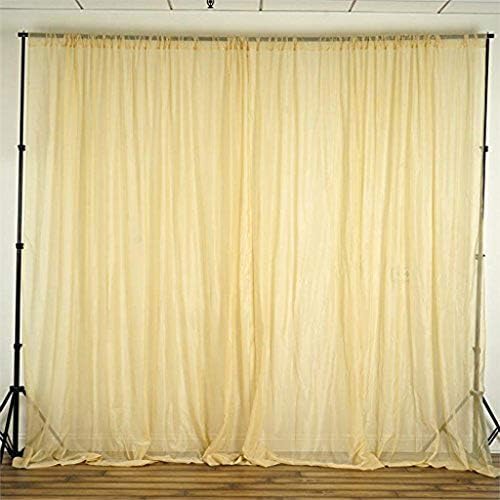 AK TRADING CO. 120" Wide (10Ft Wide) Sheer Voile Drape Panels for Backdrop, Wedding Events, Ceiling Drapes, Event Masking, & Decor - Select from 6ft to 50ft Length. (10 feet x 20 feet, Red)