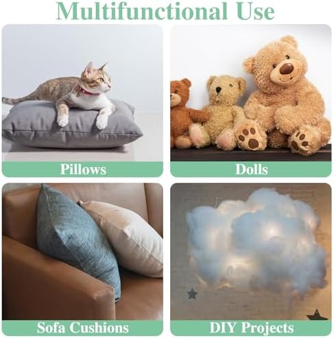 Premium Polyfill Stuffing for Stuffed Animals - Resilient Pillow Stuffing