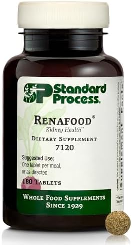 Standard Process Renafood - Supports Healthy Kidney Function & Antioxidant Activity - Contains Vitamins A - Non-Soy - 180 Tablets
