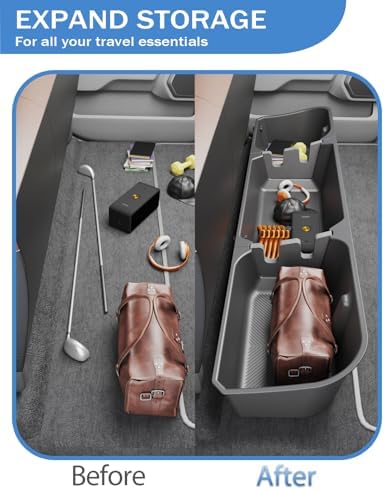 FengYu Under Seat Storage Box for 2015-2026 Ford F-150 F150 SuperCrew Cab | 2017-2026 F-250/F-350/F-450/F-550 Super Duty,F-150 Rear Underseat Storage Truck Organizer Tool Box