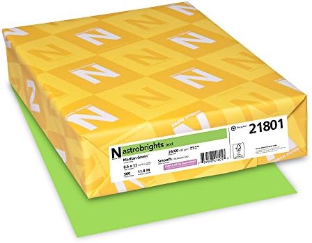 Neenah Astrobrights Premium Color Paper, 24 lb, 8.5 x 11 Inches, 500 Sheets, Martian Green (WAU21801)
