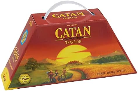 CATAN Traveler COMPACT EDITION Board Game - Settle, Trade, and Build on the Go! Strategy Game, Family Game for Kids and Adults, Ages 10+, 2-4 Players