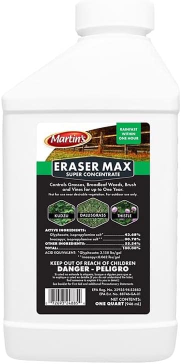 Control Solutions 82002488 1 Quart Eraser Max Super Concentrated Herbicide Weed Killers