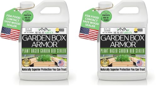 Garden Box Sealer | FDA Food Contact Safe Plant-Based Wood Sealant for Raised Bed