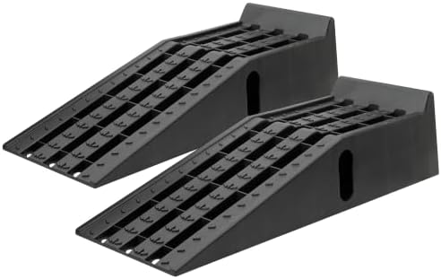 Ironton Poly Car Ramp Set, 12, 000-Lb. GVW, 35.5in.L x 12in.W, 2-Pc. | High-impact construction, 6, 000-lb. capacity per ramp, Non-skid tread