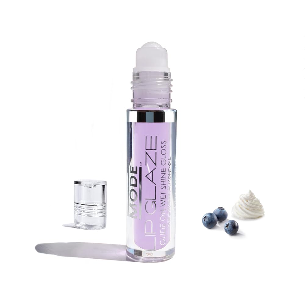 MODE Lip Glaze Cotton Candy Flavored Lip Gloss, Hydrating Sheer Wet Shine, Skincare Fruit Oils