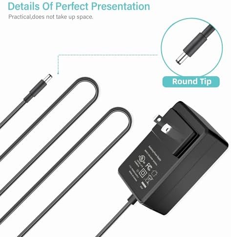 5ft UL 12V 2A-3A AC Adapter Charger for Pioneer TSP-16 Toraiz SP-16 Studio Grade Sampler Power with Extension 6ft Connectcor Plug Cable Mains