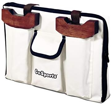 GoSports Premium 4 in a Row Game - Choose Between Classic White or Dark Stain - 1 Foot Width – with Connect Coins, Portable Case and Rules