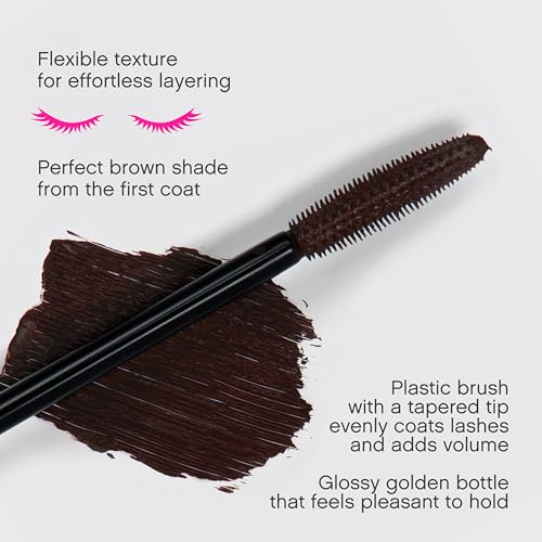 Vivienne Sabó Cabaret Premiere Black Mascara, Volume and Length, Defining, Curling, No Flaking, No Clumping, Smudge Proof, Washable, Cruelty-Free, Made in Europe, (01 Black), 0.3 Fl Oz, 1 Pack