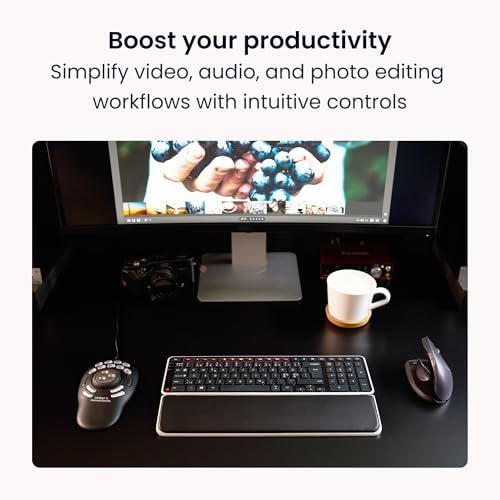 Contour ShuttlePRO v2 - Multimedia Controller with Jog Wheel & 15 Custom Programmable Buttons | Ideal for Video