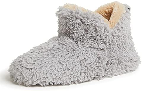 Dearfoams Women's Chelsea Faux Fuzzy Sherpa Indoor House Bootie Slipper