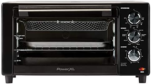 PowerXL Air Fryer Grill 8 in 1 Roast, Bake, Rotisserie, Electric Indoor Grill (Black Standard No Rotisserie) OPEN BOX