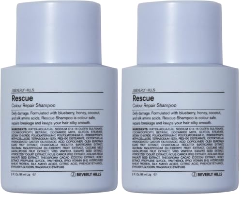J Beverly Hills Blue Rescue Colour Repair Shampoo with Honey Extract for Hair Shine, (3 Oz, 12 Oz, 32 Oz)