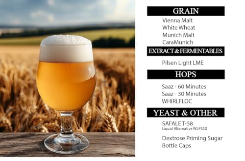 HomeBrewStuff - BELGIAN SAISON ALE - Homebrew Beer Ingredient Recipe Kit - 5 Gallon Beer Making Recipe Kit - Make Beer at Home