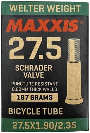 Maxxis 27.5" x 1.90-2.35" Welter Weight Bicycle Inner Tube | Presta or Schrader Valves | Puncture Resistant | MTB Bike Tube