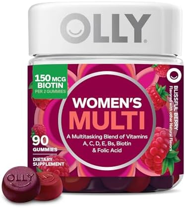 OLLY Women's Multivitamin, Supports Overall Wellness,* Biotin - 90 Count