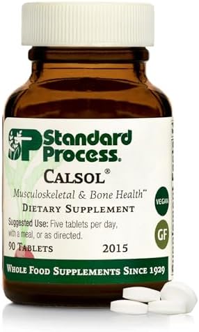 Standard Process Calsol - Musculoskeletal & Bone Health Supplement - Skeleton Nutrition Supplement with Calcium & Phosphorus - Aids Nervous System &