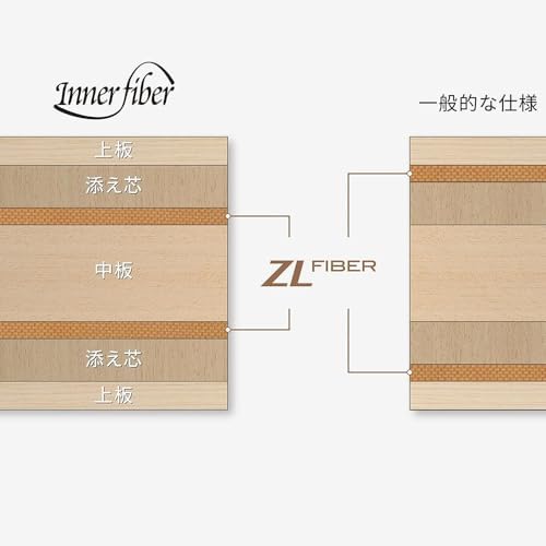 Butterfly Innershield Layer ZLF Blade - ZL Fiber Blade - Professional Butterfly Table Tennis Blade - Available in FL and ST Shakehand Handle Styles - Made in Japan