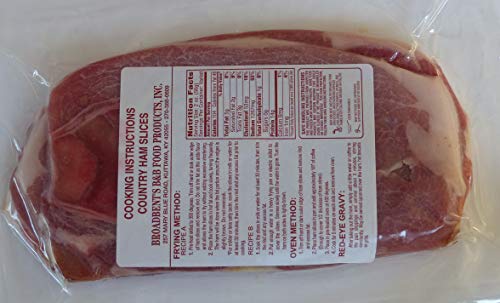 Julia's Pantry Country Ham Hickory Smoked Center Steaks 1# Package with Red Eye Gravy Sample