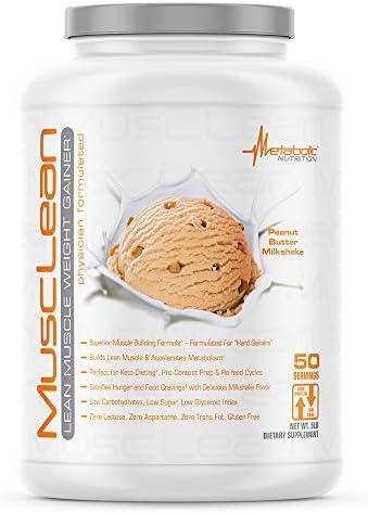Metabolic Nutrition - Musclean - Milkshake, Whey High Protein Meal Replacement, Maintenance Nutrition, Low Carb, Keto Diet, Digestive Enzymes, Chocolate, 2.5 Pound (25 ser)