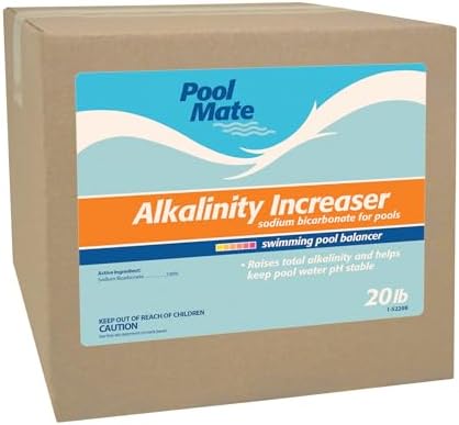 Pool Mate 10-Pounds Premium Alkalinity Increaser for Swimming Pools | 100% Sodium Bicarbonate, Alkalinity Up, Easy To Use, Works Fast, 11 ounces raises alkalinity 10 ppm per 5,000 gallons