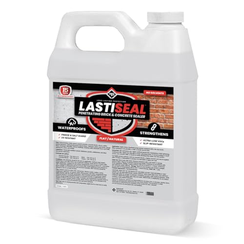 LastiSeal Brick & Concrete Sealer – Deep-Penetrating Sealer that Strengthens Surfaces – Water-Resistant Protection for Brick