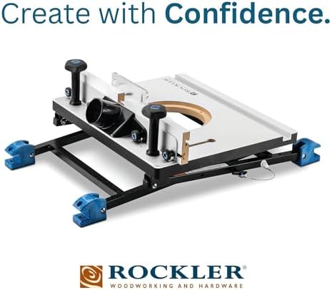 Rockler Convertible Benchtop Table w/ 4 Configurations for Woodworking | Benchtop Router Table – Versatile Routing Station – Router Table –