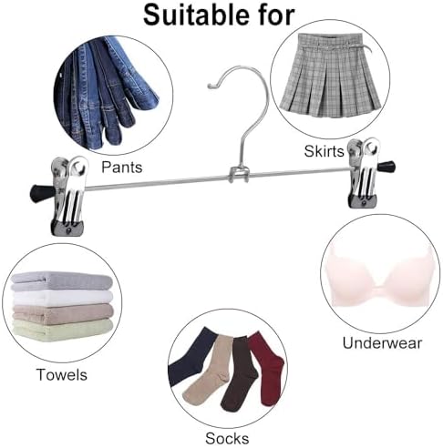 NORTHERN BROTHERS Pants Hangers with Clips, Heavy Duty 20 Pack