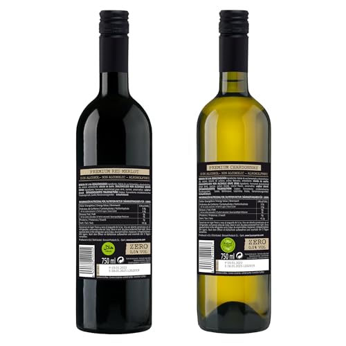 Halal Certified Wine Sampler 4 Bottles (25.4 Fl Oz Each) Lussory Merlot & Chardonnay, So Jennie Paris Rosé Sparkling & Blanc Dry (France & Spain)