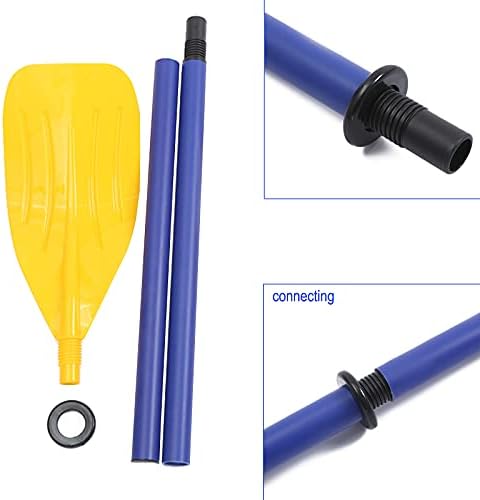 Boat Oars 2 Pieces Kayak Paddles Detachable Canoe Paddle Inflatable Boat PVC Oar Water Sports Accessory