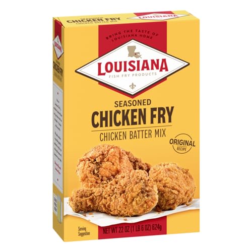Louisiana Fish Fry Seasoned Chicken Fry Batter, 22 oz | Seasoned Chicken Fry Batter, 22 oz, seasoned coating mix for crispy fried chicken, tenders
