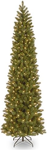 National Tree Company 7.5ft Pre-Lit Downswept Douglas Fir Christmas Tree | Slim, 350 Clear Lights, 796 Tips, Includes Stand, Green