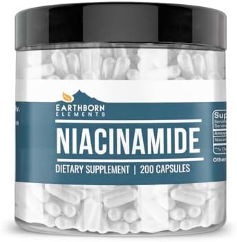 Earthborn Elements Niacinamide (Vitamin B3), Capsules, No Magnesium Fillers, No Flush