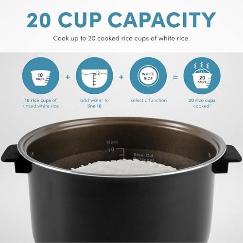 AROMA Digital Rice Cooker, 4-Cup (Uncooked) / 8-Cup (Cooked), Steamer, Grain Cooker, Multicooker, 2 Qt, Stainless Steel Exterior, ARC-914SBD