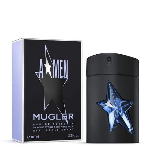 Mugler A*Men Eau de Toilette - Long Lasting Woody Ambery Cologne for Men | Fragrance with Patchouli, Coffee Extract & Lavender - Long Lasting Masculine Gourmand Scent for Date Night