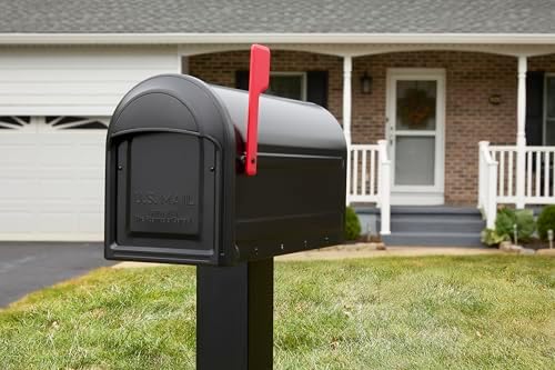 Architectural Mailboxes Barrington Post Mount Mailbox, Black