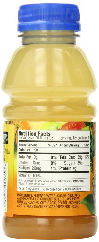 Langers Juice Cocktail, Pineapple Orange Guava, 10 Fl Oz (Pack of 12)