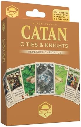 CATAN Cities & Knights Replacement Game Cards - Complete Set of 95 Game Cards for The Cities & Knights Board Game Expansion (Sold Separately), Board Game Accessories Made Studio