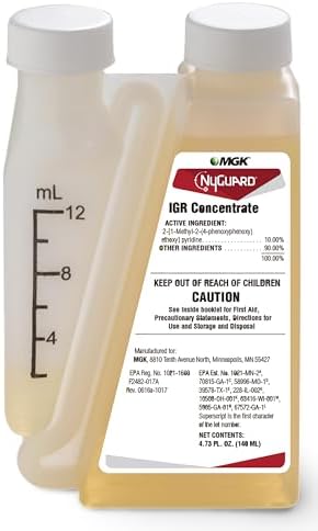MGK NyGuard IGR Concentrate | Insect Growth Regulator | 140 ML | Break the lifecycle, Cockroach, Flea, Ant, Fly and Mosquito Concentrate, for Indoor/Outdoor Applications