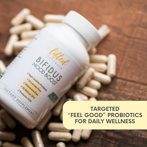 Probiotics 30 Billion CFU - Bifidus Mood Support Supplement w/prebiotics & probiotics for Women and Men - Mood & Digestion Support- Histamine Free